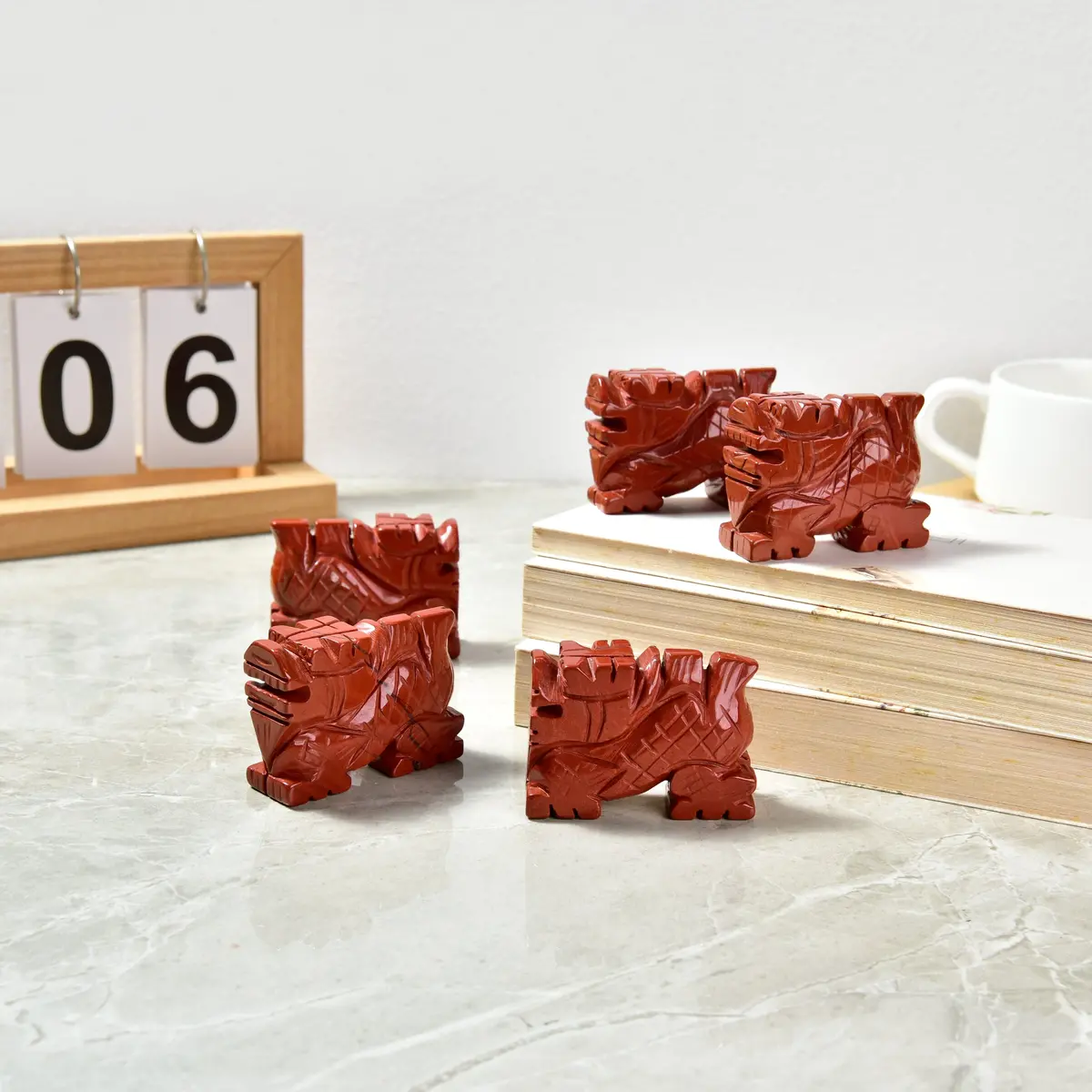 2.5" Red Jasper Dragon Natural Gemstone Carving 2
