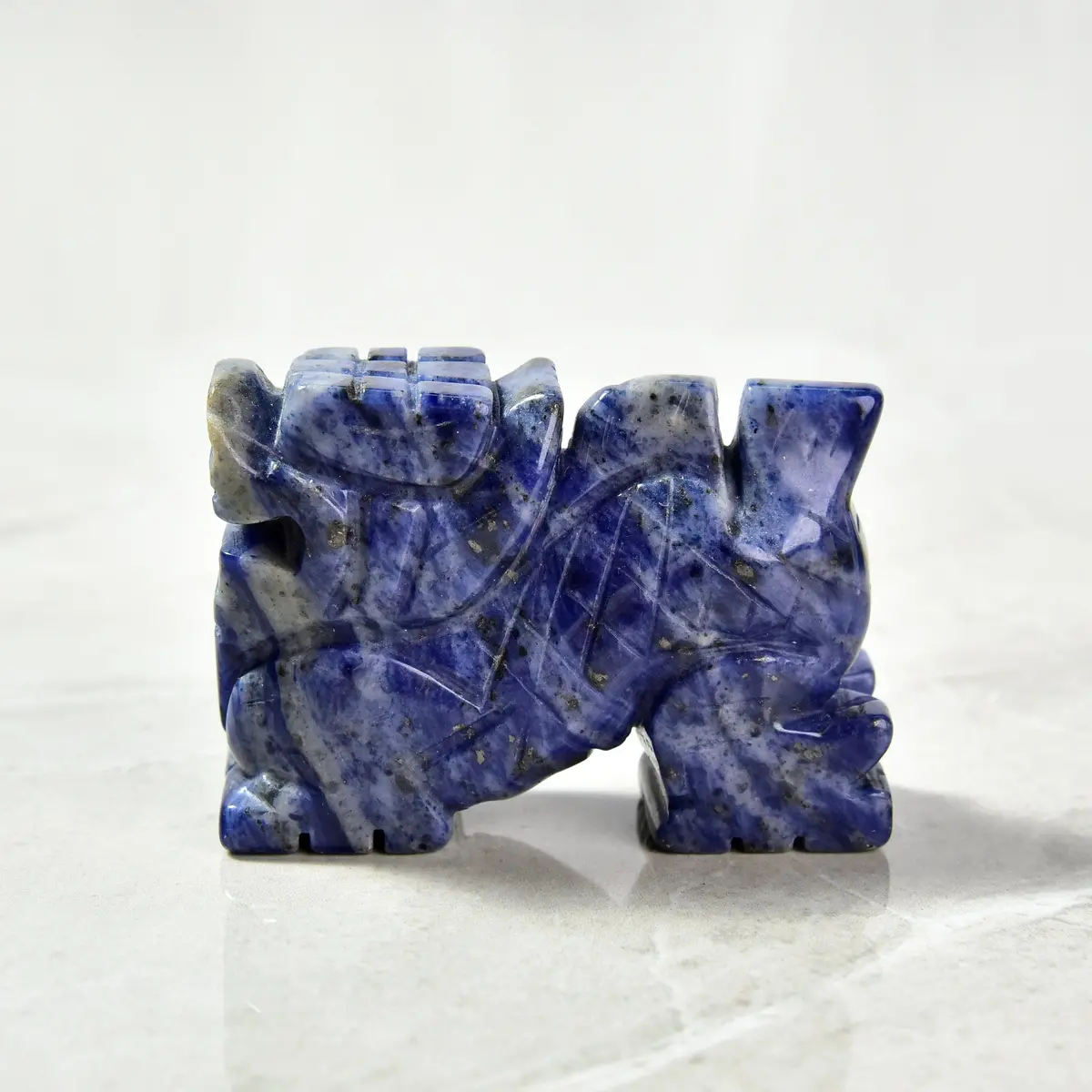 2.5" Sodalite Dragon Natural Gemstone Carving 1