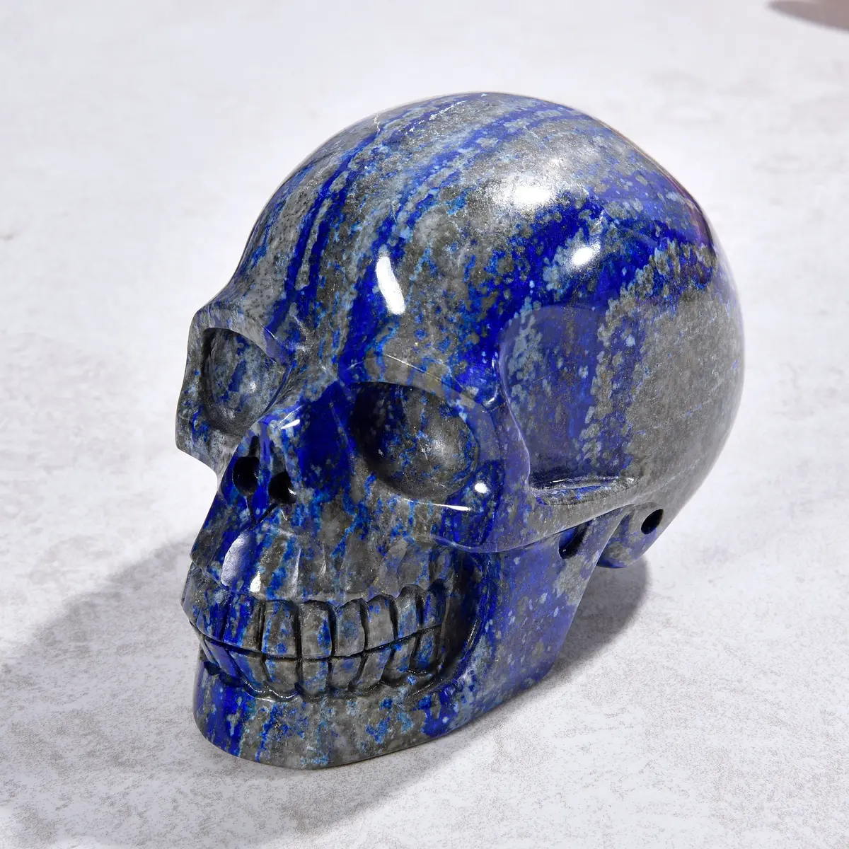 2.8" Natural Lapis Skull Gemstone Carving 1