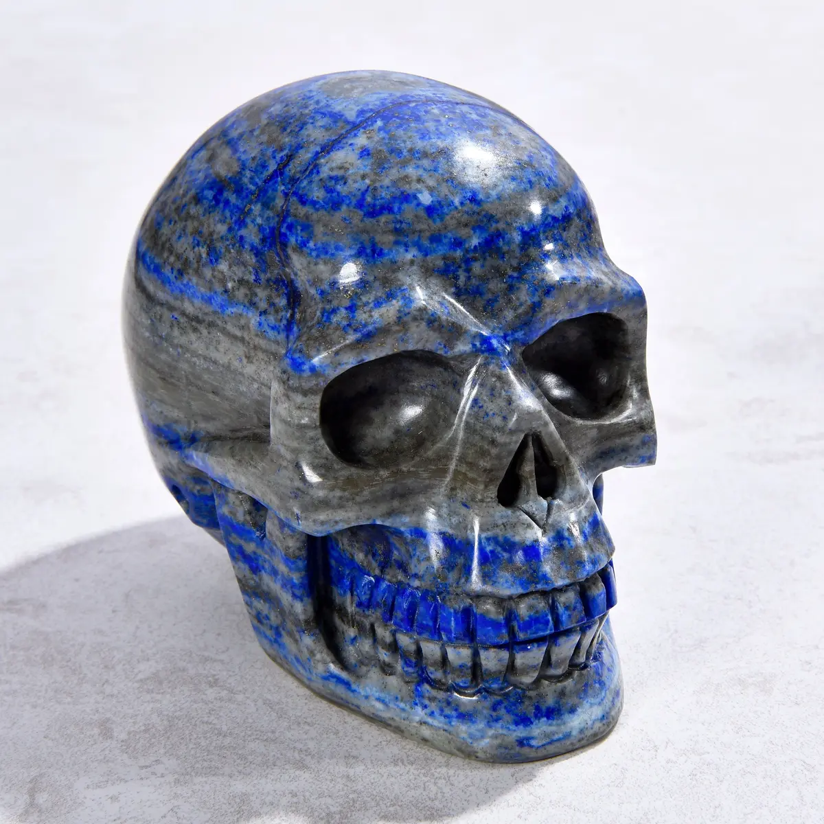 2.8" Natural Lapis Skull Gemstone Carving 1