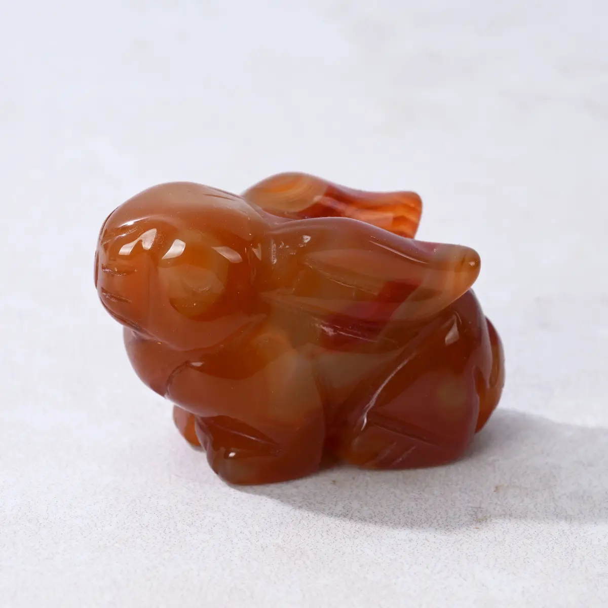 2" Carnelian Rabbit Natural Gemstone Carving 1