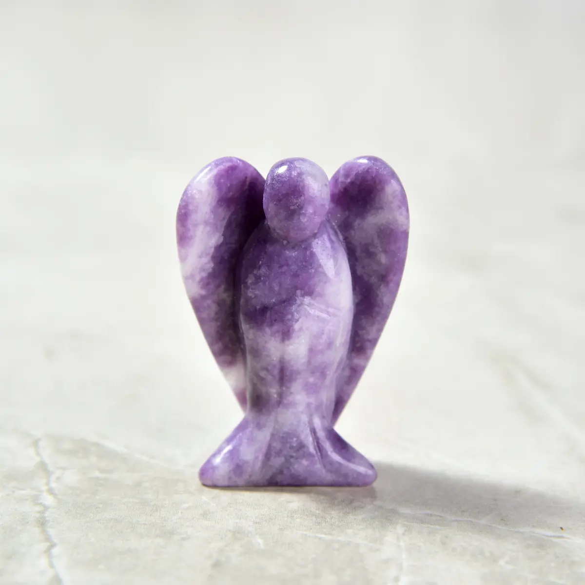 2" Lepidolite Angel Natural Gemstone Carving 1