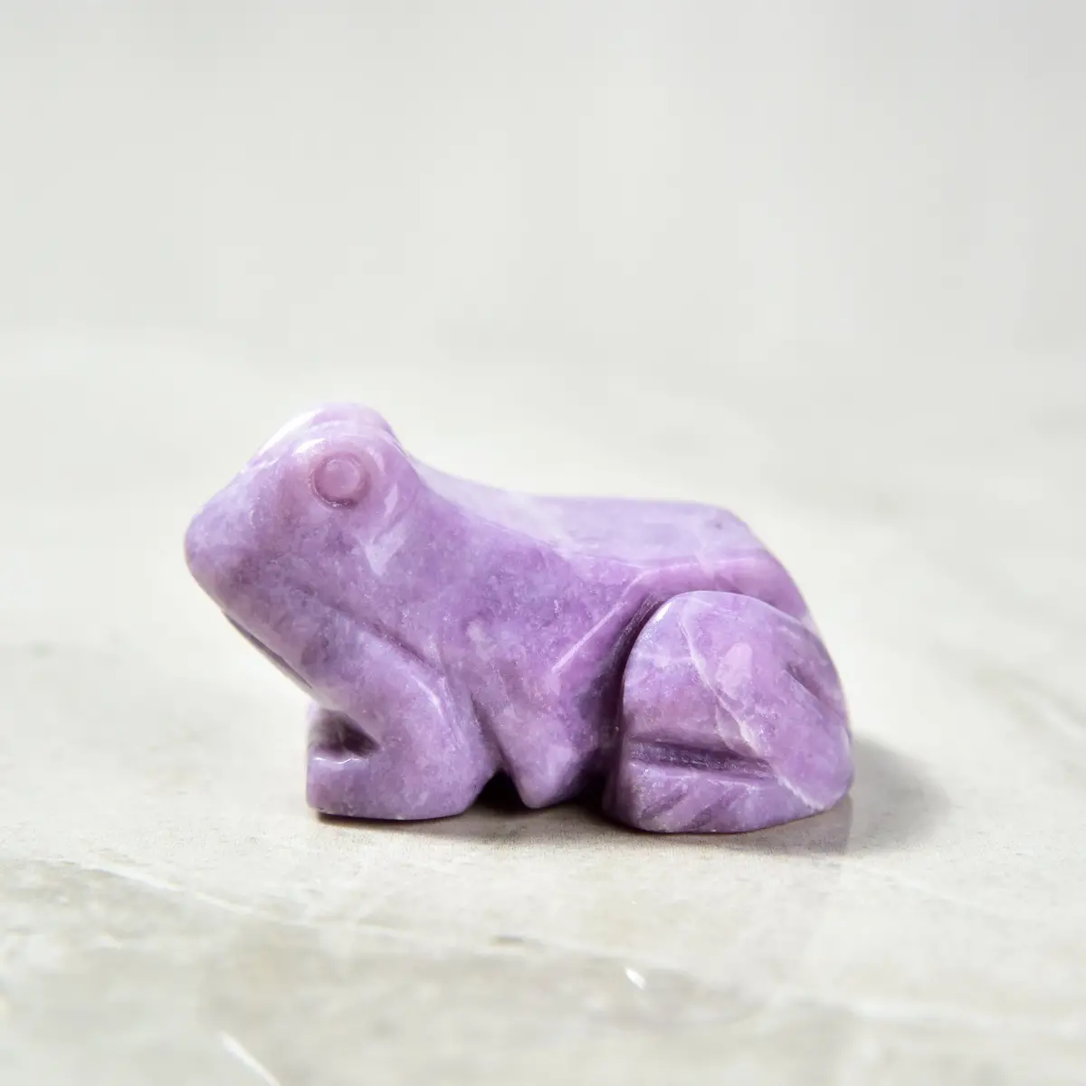 2" Lepidolite Frog Natural Gemstone Carving 1