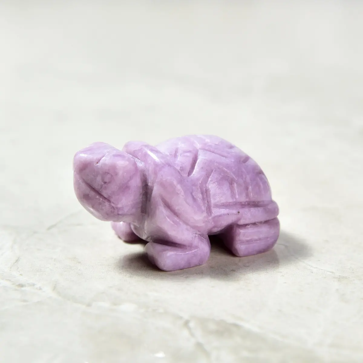 2" Lepidolite Turtle Natural Gemstone Carving 1