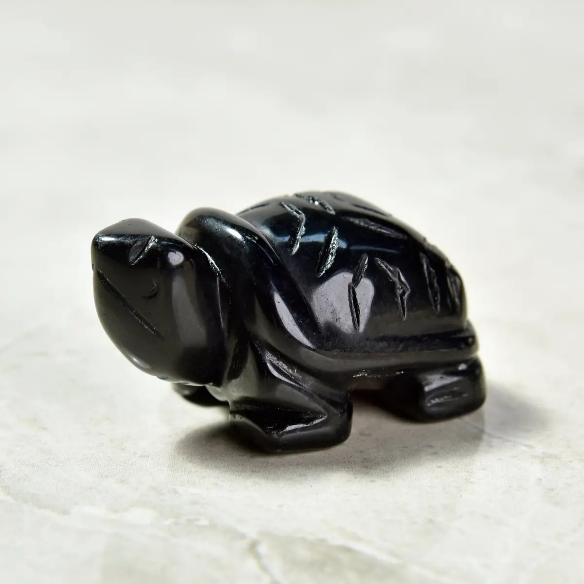 2" Obsidian Turtle Natural Gemstone Carving 1
