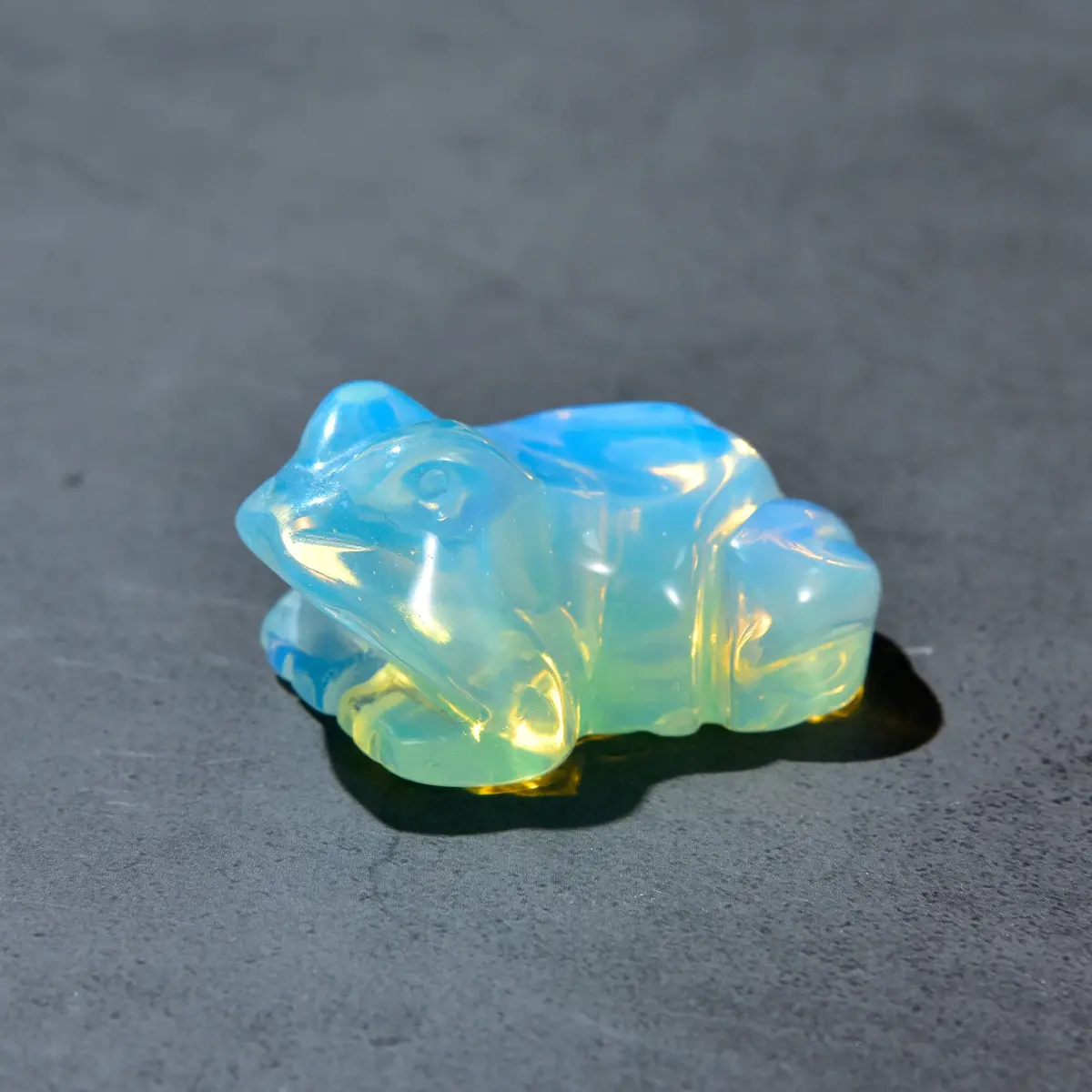 2" Opalite Moonstone Frog Gemstone Carving 1