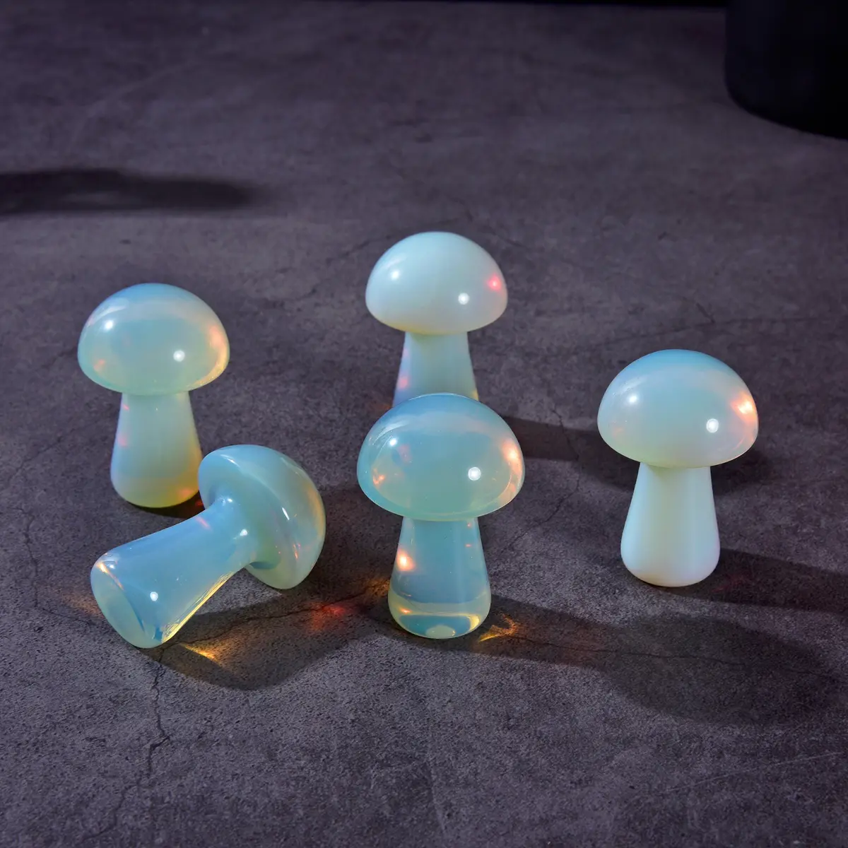 2" Opalite Moonstone Mushroom Gemstone Carving 2