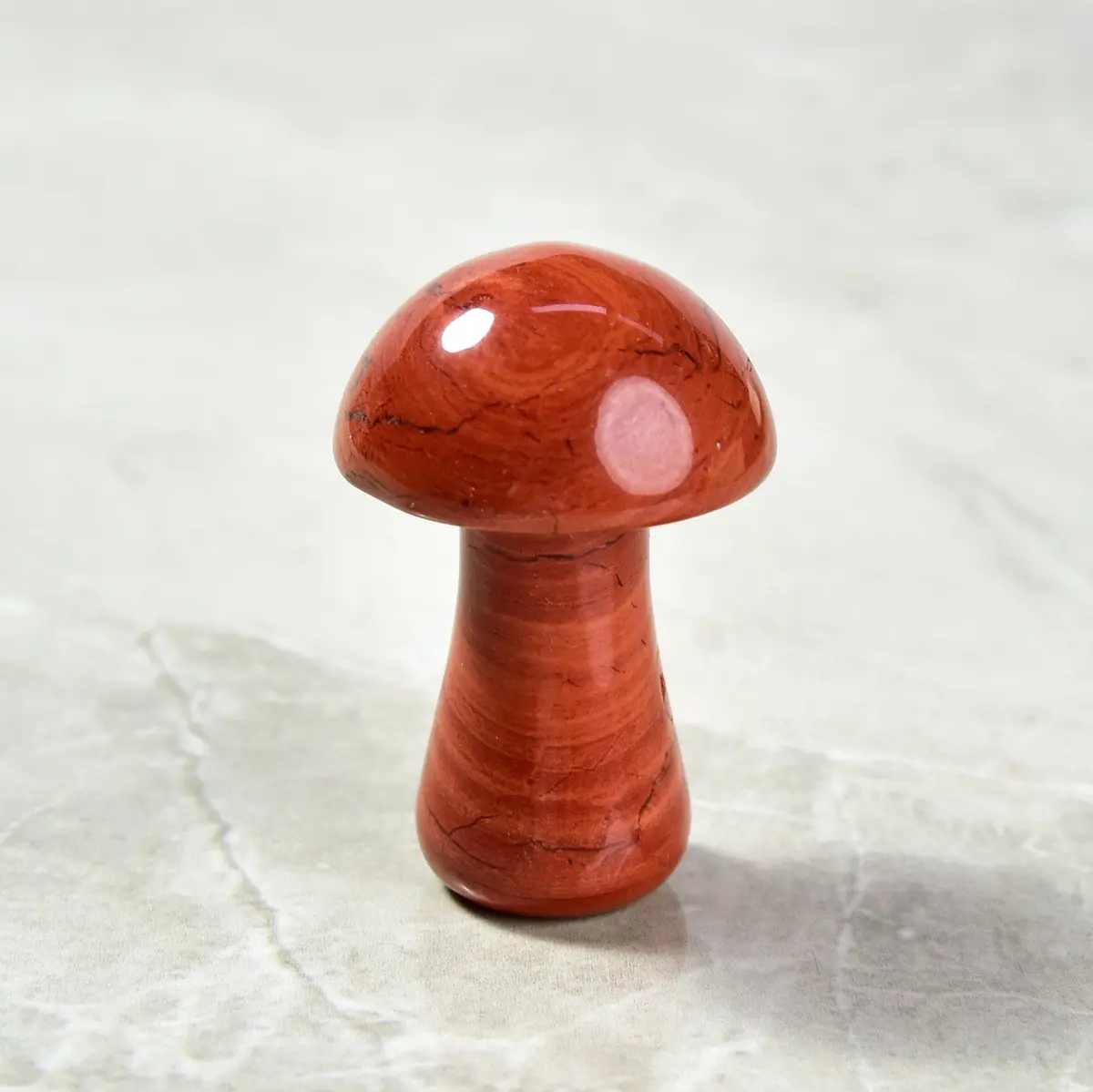 2" Red Jasper Mushroom Natural Gemstone Carving 1