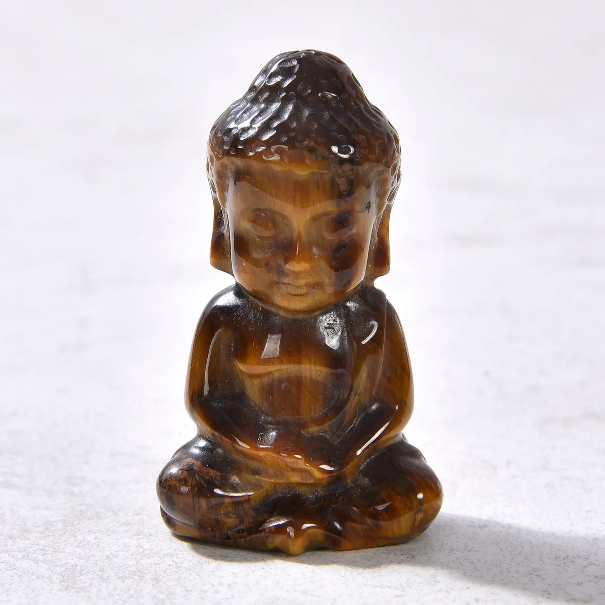 2" Tiger Eye Baby Buddha Natural Gemstone Carving 1