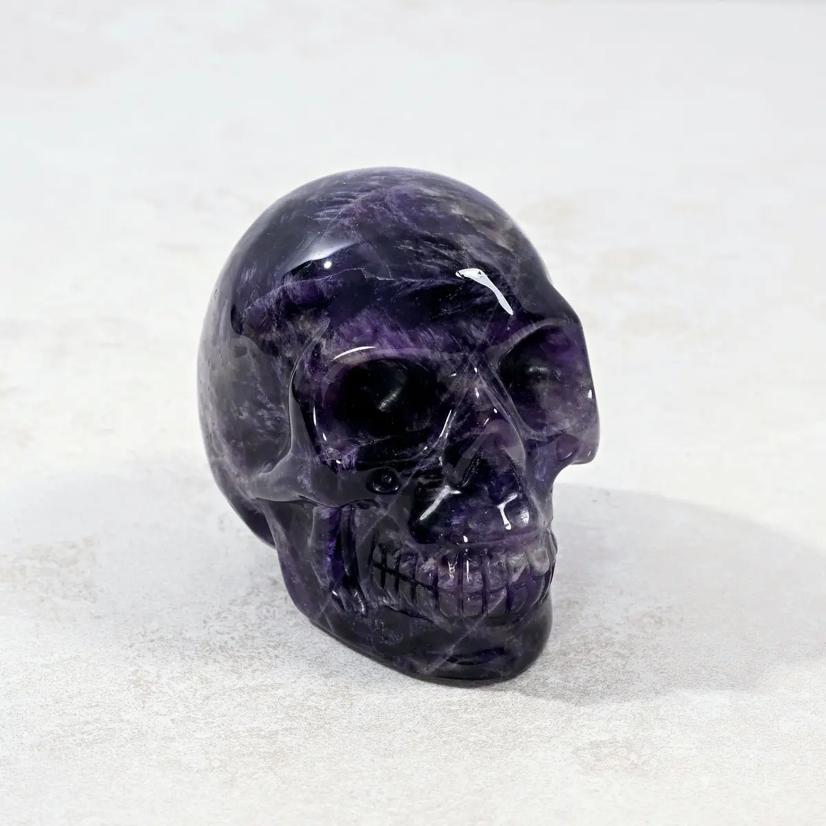 3" Amethyst Skull Natural Gemstone Carving 1