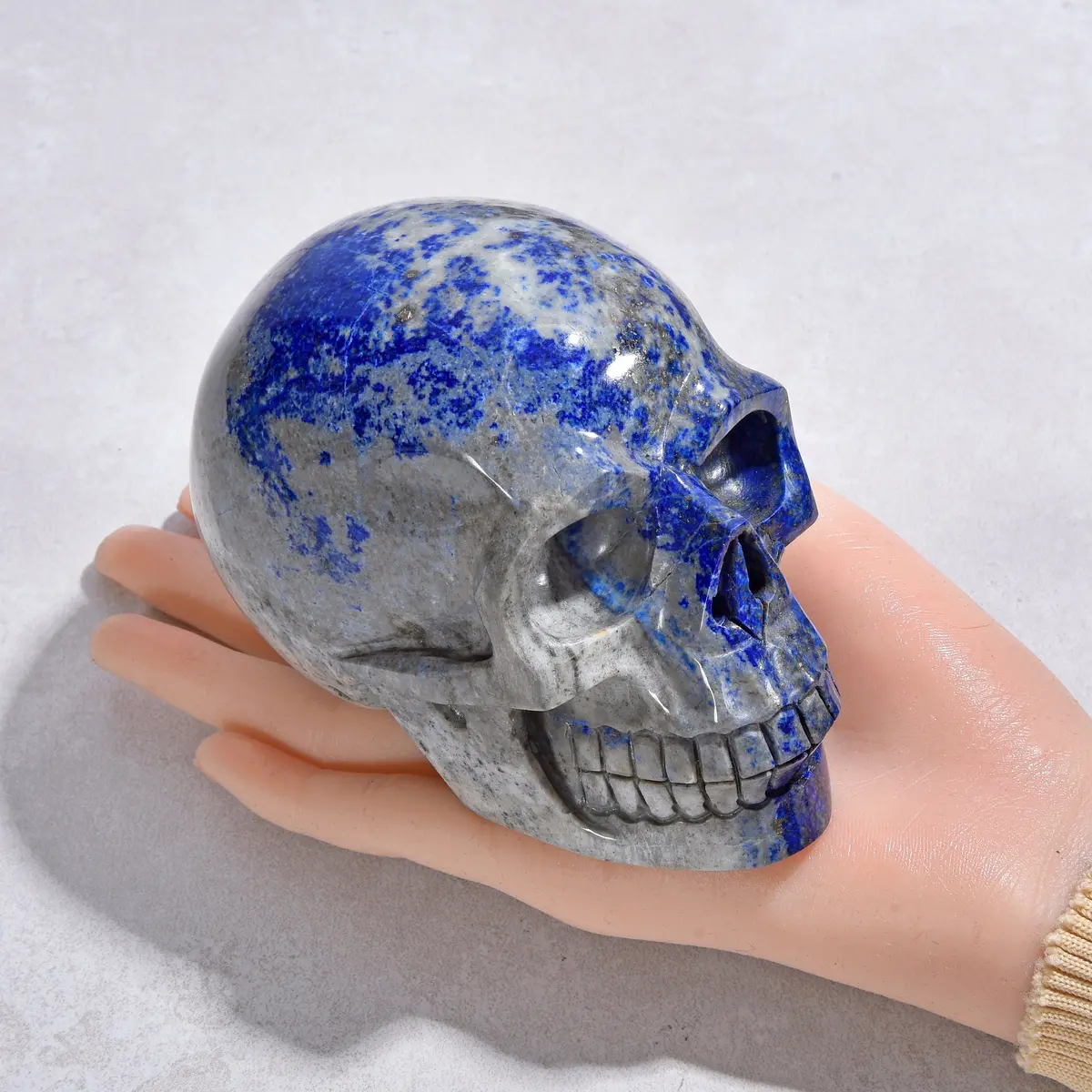 3" Natural Lapis Skull Gemstone Carving 1