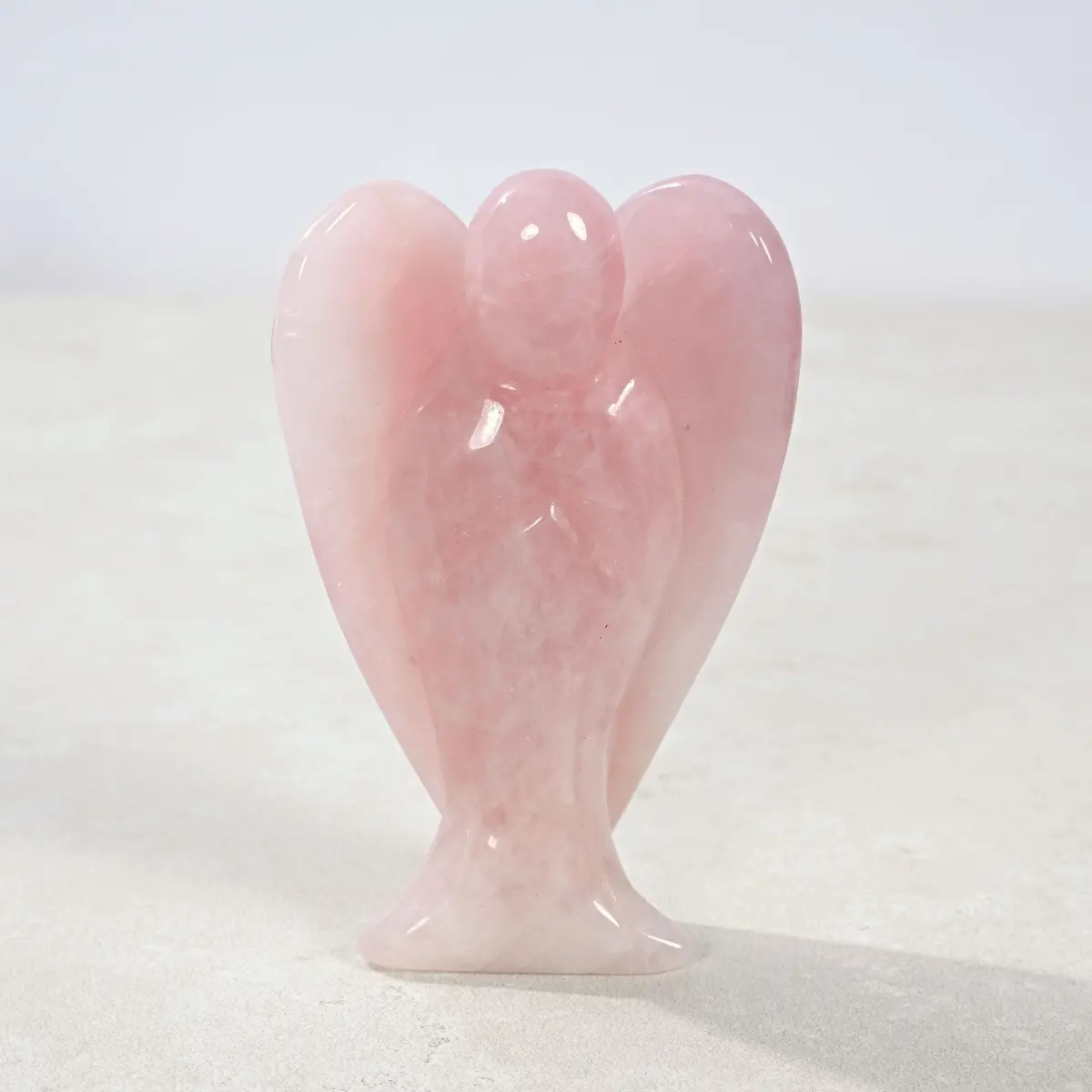 3" Rose Quartz Angel Natural Gemstone Carving 1