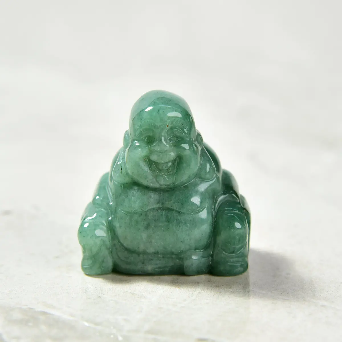 Aventurine Buddha 1.5" Gemstone Carving 1