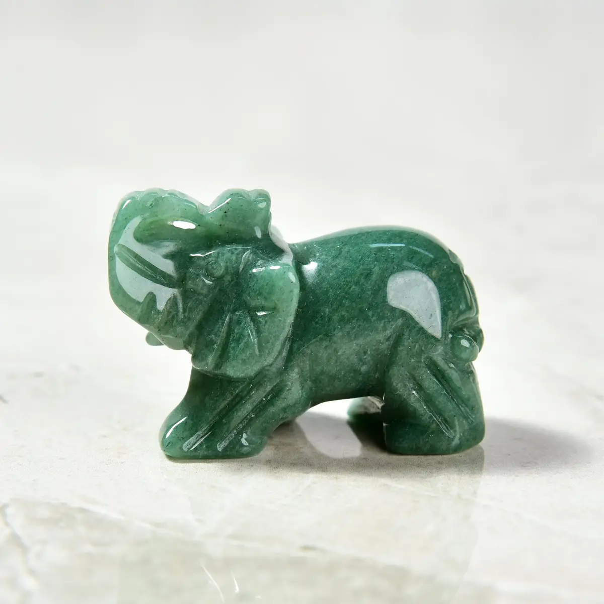 Aventurine Elephant 2'' Natural Gemstone Carving 1