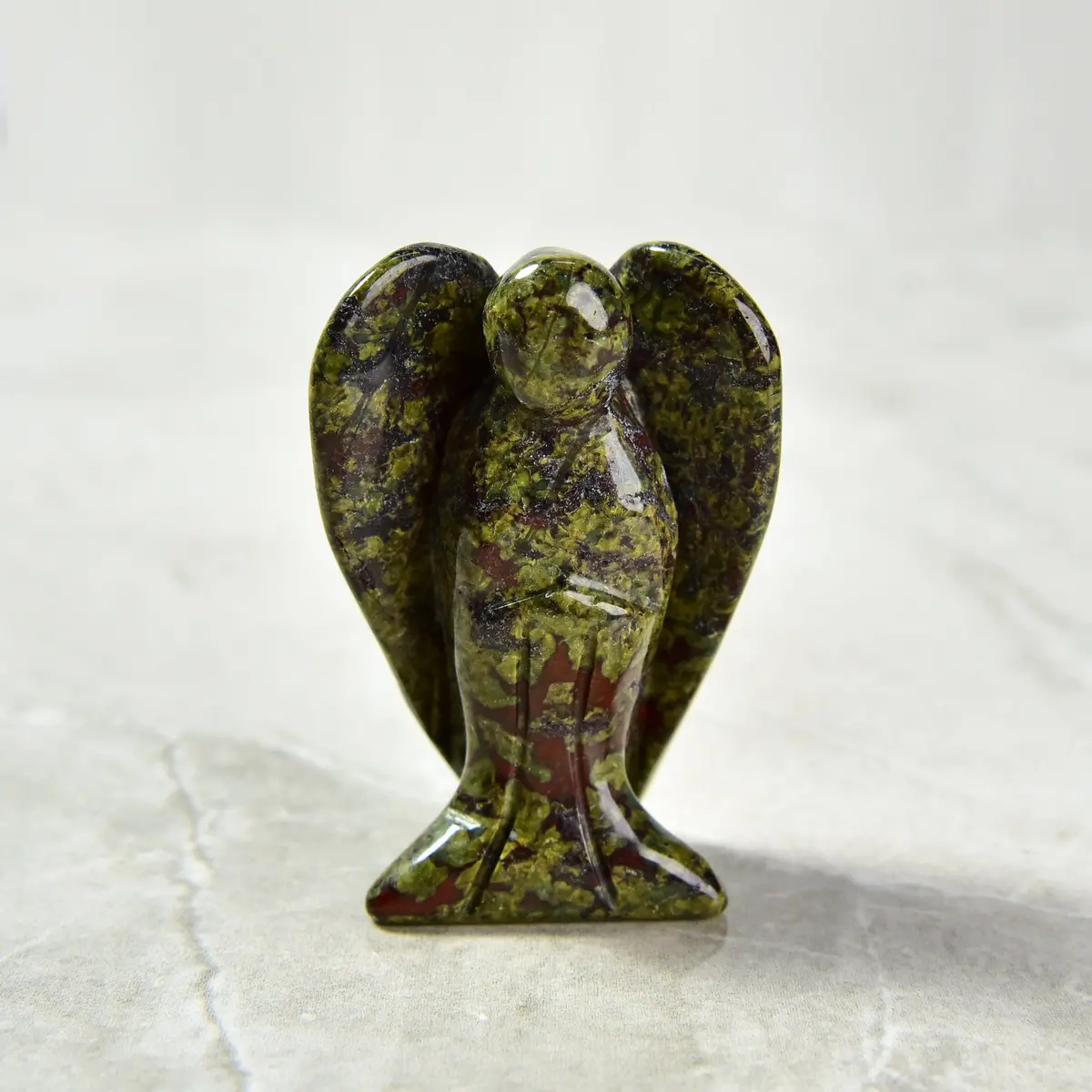 Bloodstone Angel 2'' Natural Gemstone Carving 1