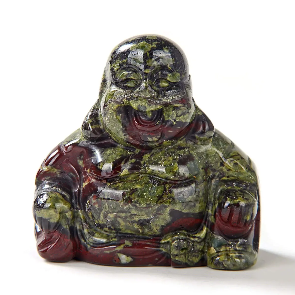 Bloodstone Buddha 2'' Natural Gemstone Carving 1
