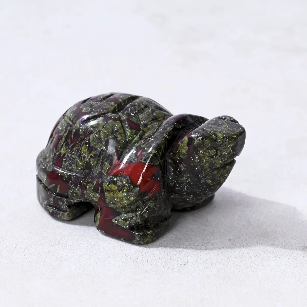 Bloodstone Turtle 2'' Natural Gemstone Carving 1