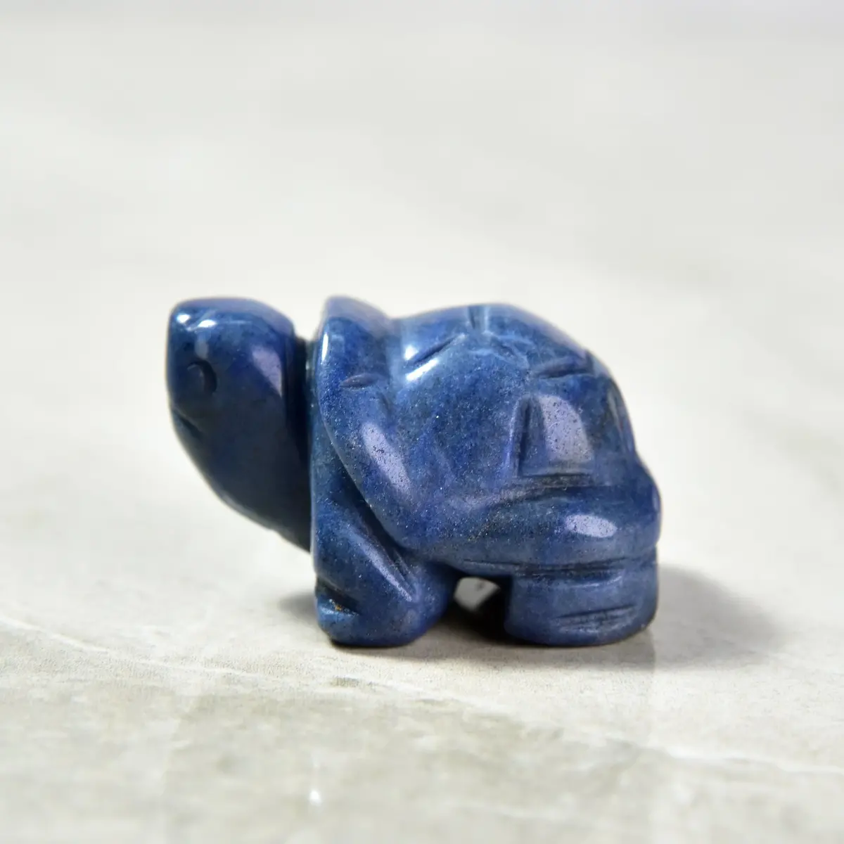 Blue Aventurine Turtle 1.5" Gemstone Carving 1