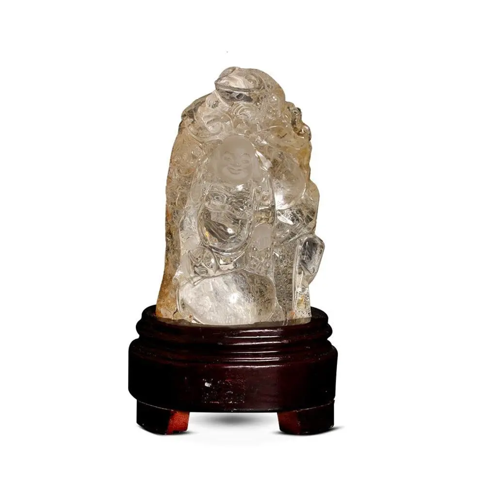 Carv3900.008 - Buddha Carving- Quartz Brazil 2,050 Grams 1
