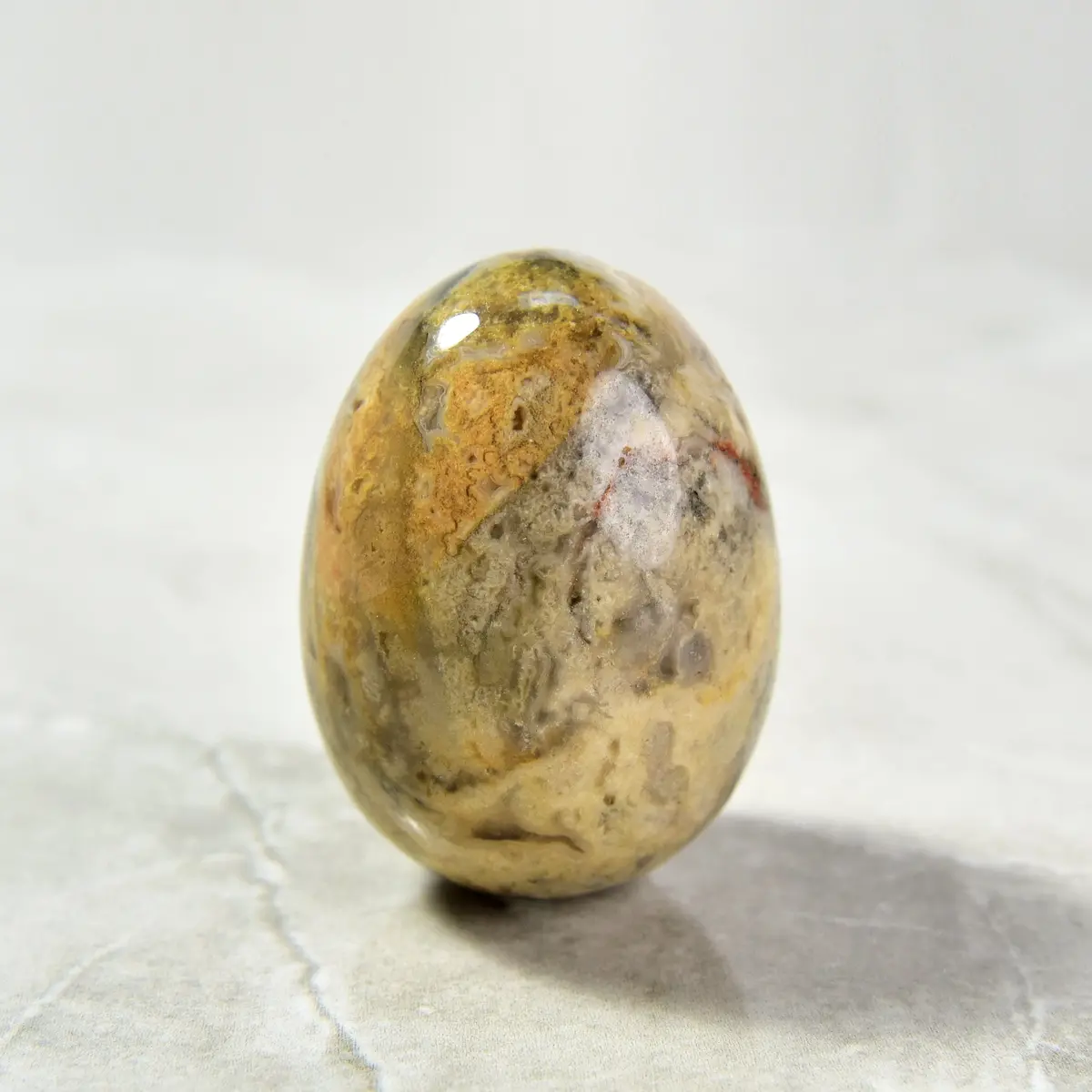 Crazy Lace Agate Egg Carving 1