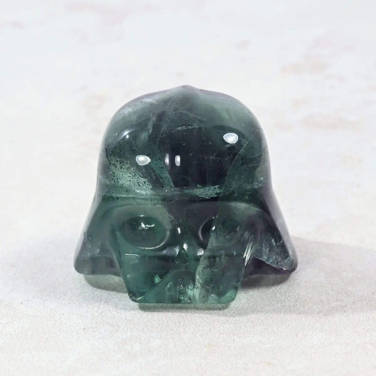 Darth Vader Fluorite Natural Gemstone Carving 1