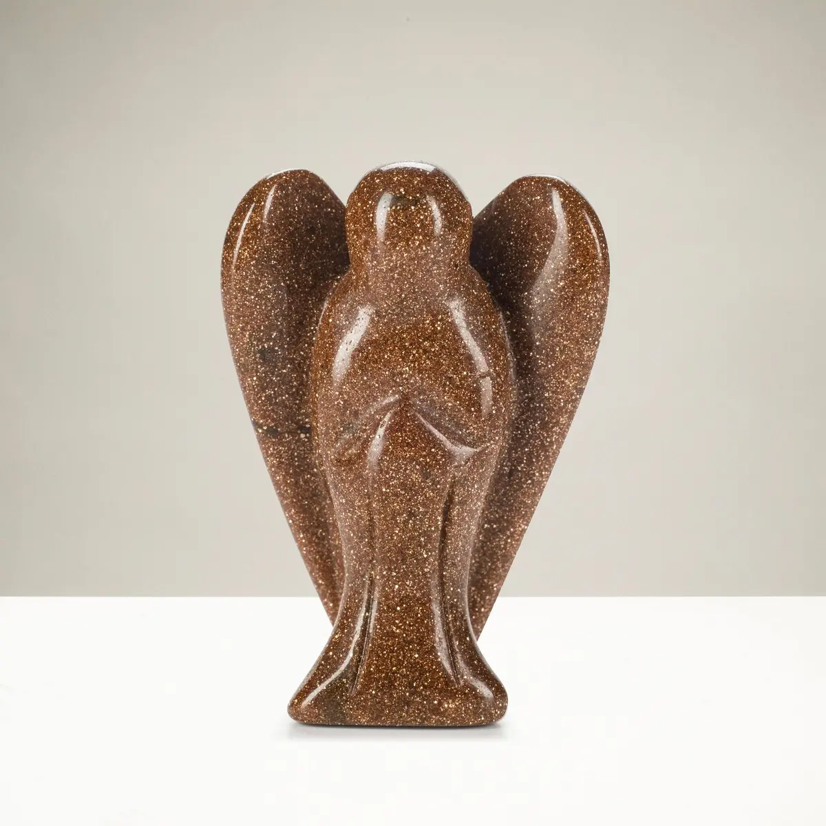 Goldstone Angel 2'' Natural Gemstone Carving 1