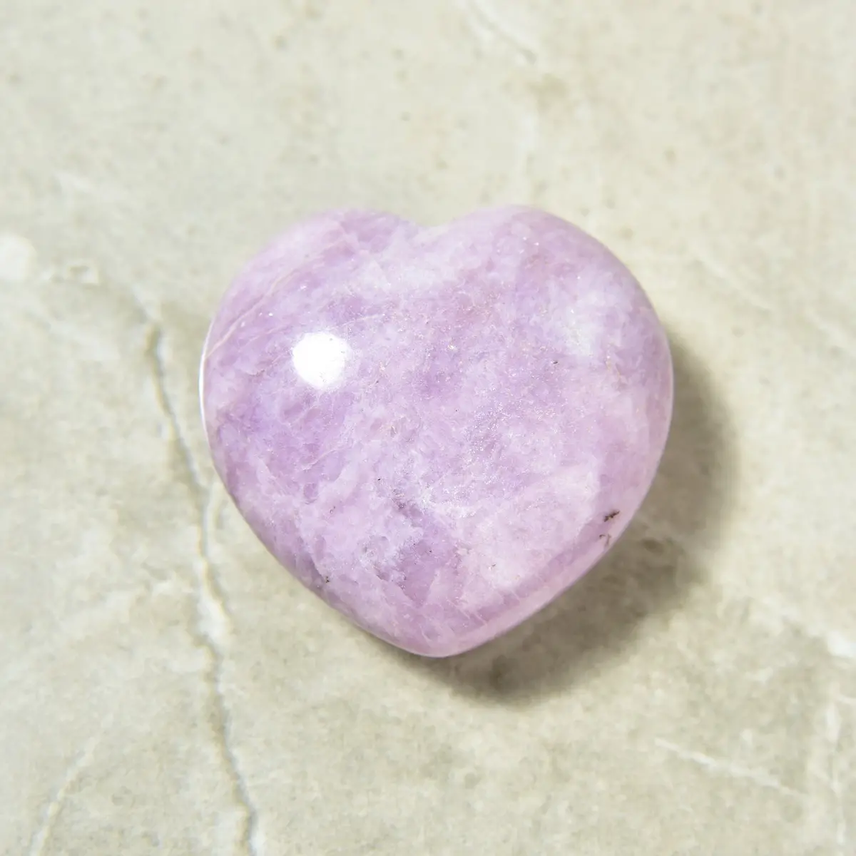 Lepidolite Heart Carving 1