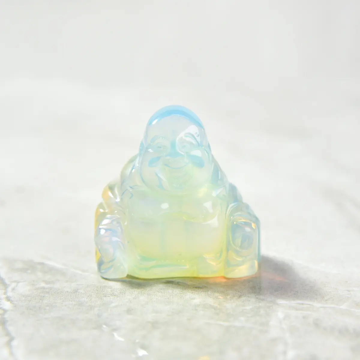Moonstone Buddha 1.5" Carving 1