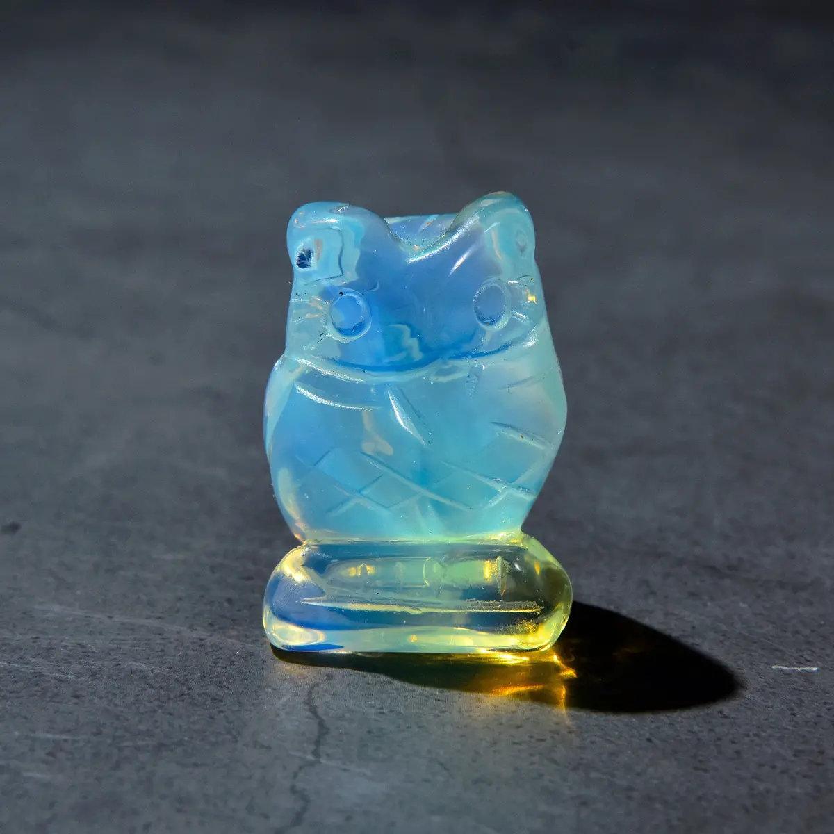 Opalite Moonstone Owl 1.5" Carving 1