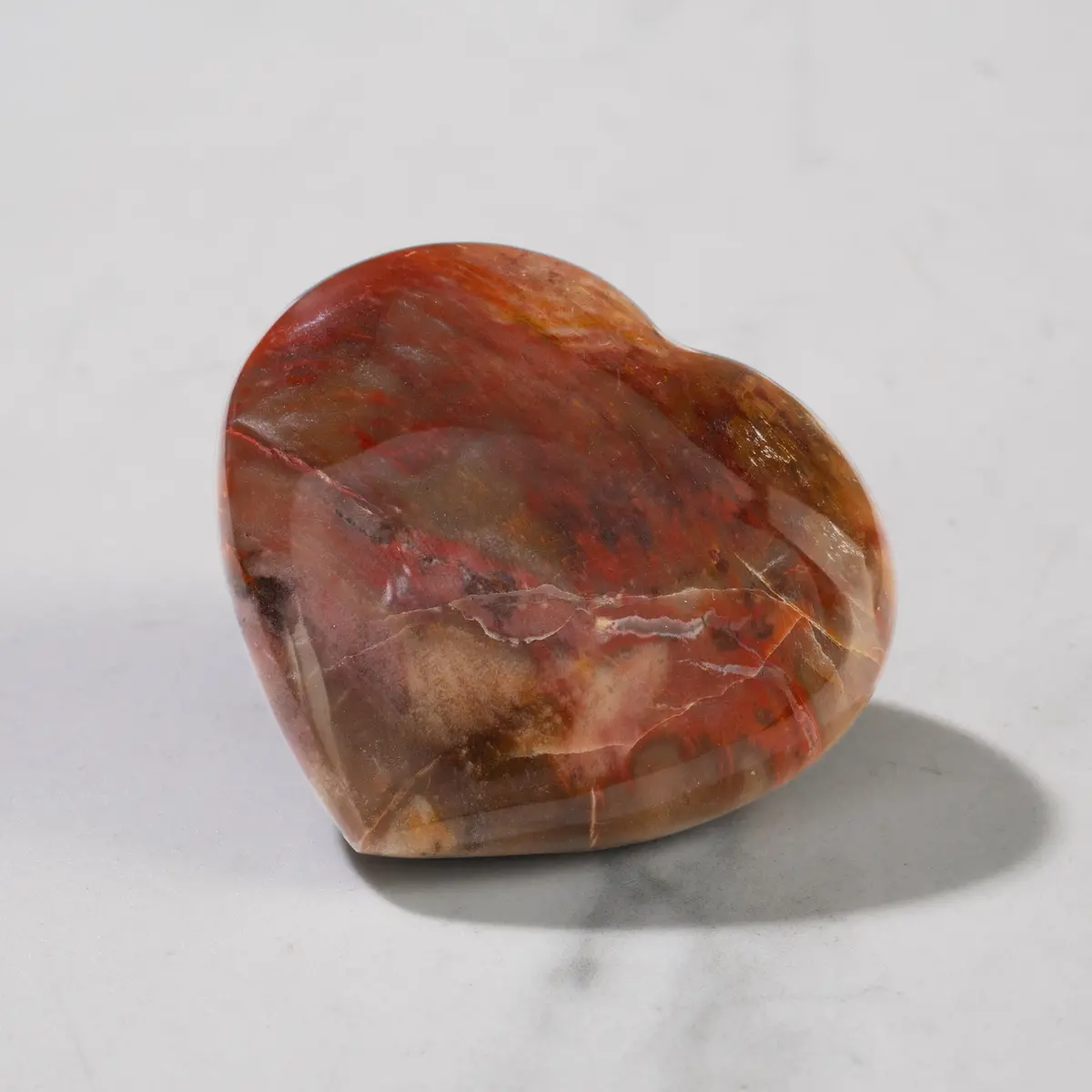 Petrified Wood Heart Carving 1