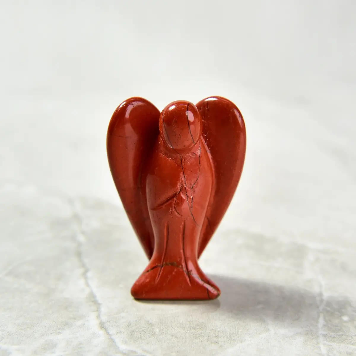 Red Jasper Angel 1.5'' Natural Gemstone Carving 1
