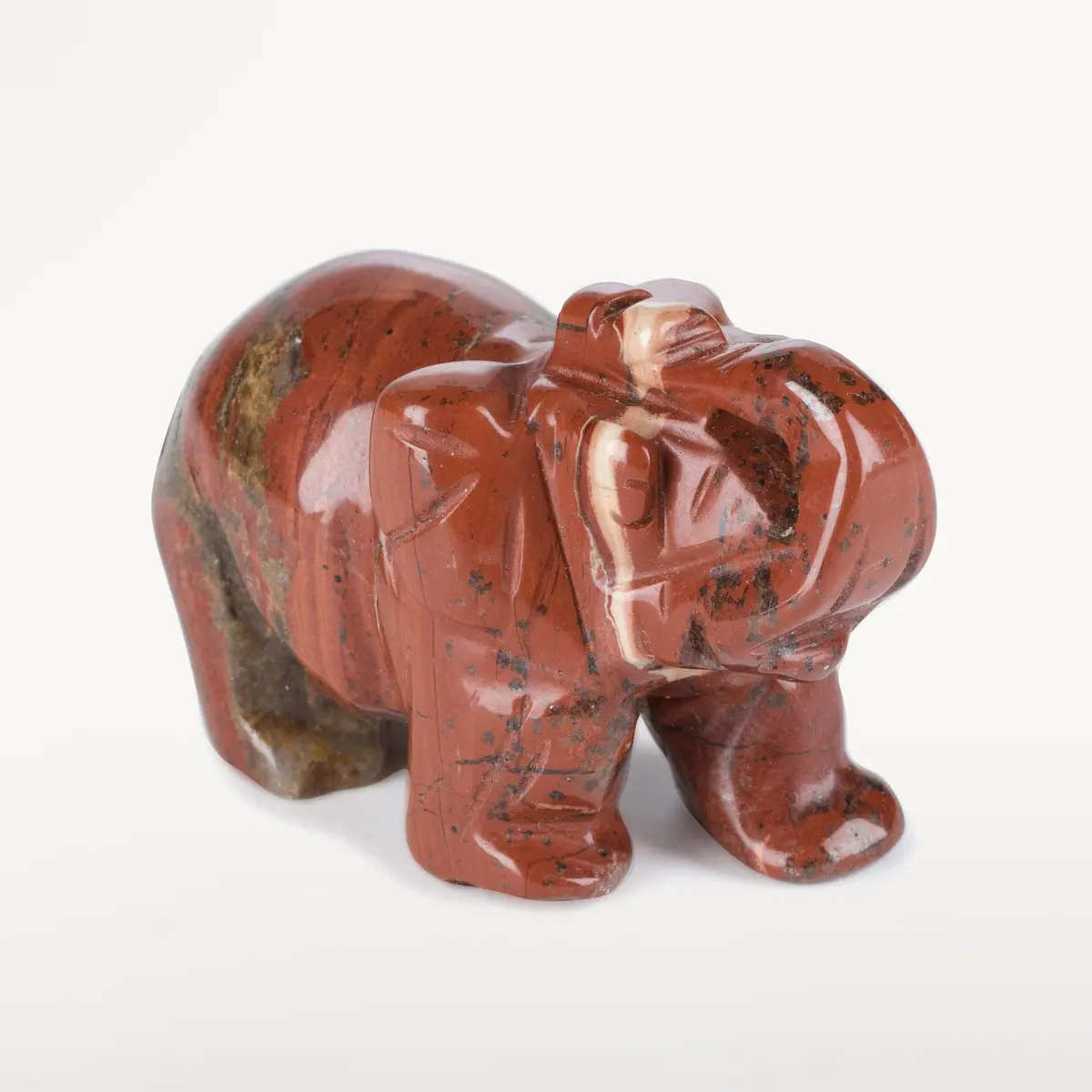 Red Jasper Elephant 2" Gemstone Carving 1