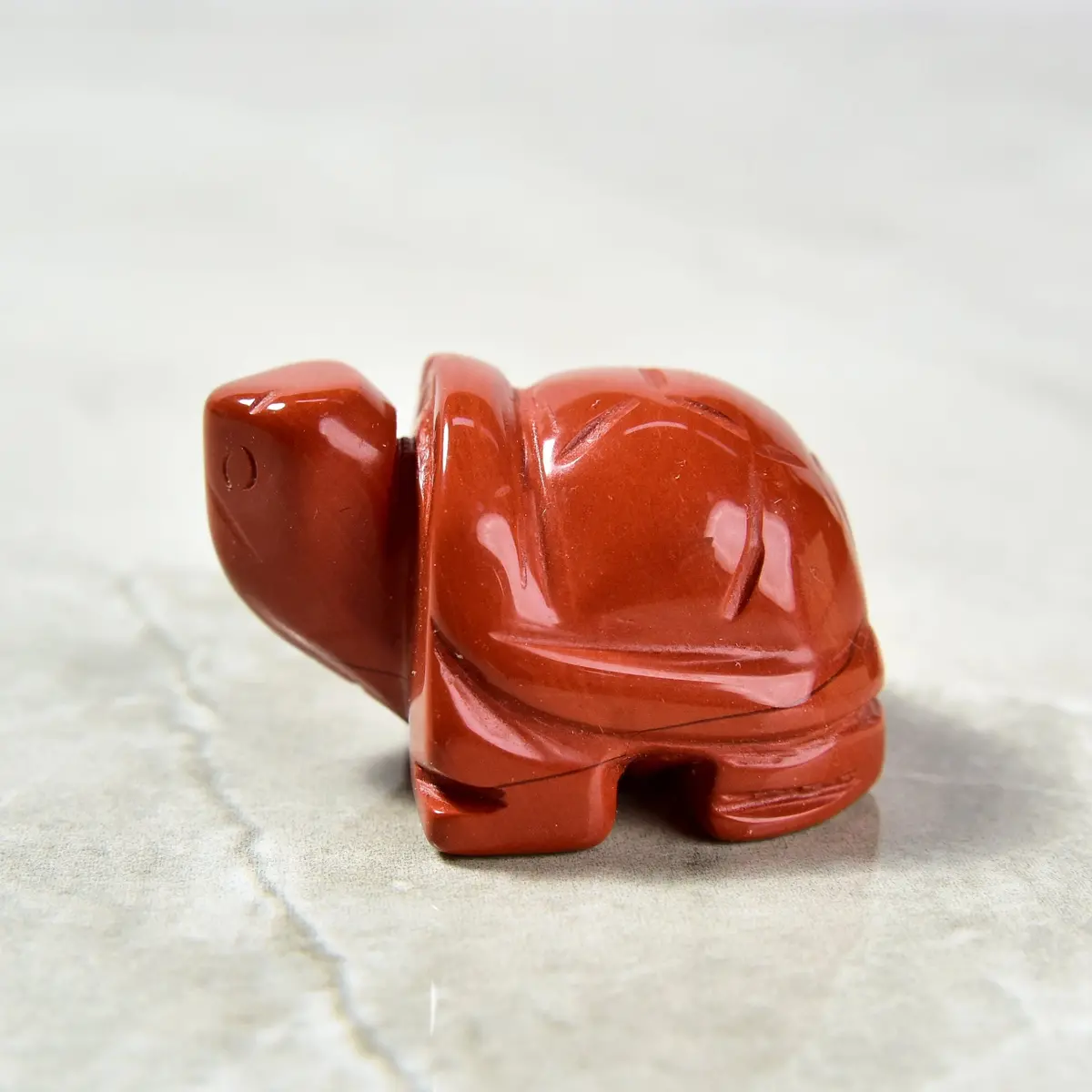 Red Jasper Turtle 1.5'' Natural Gemstone Carving 1