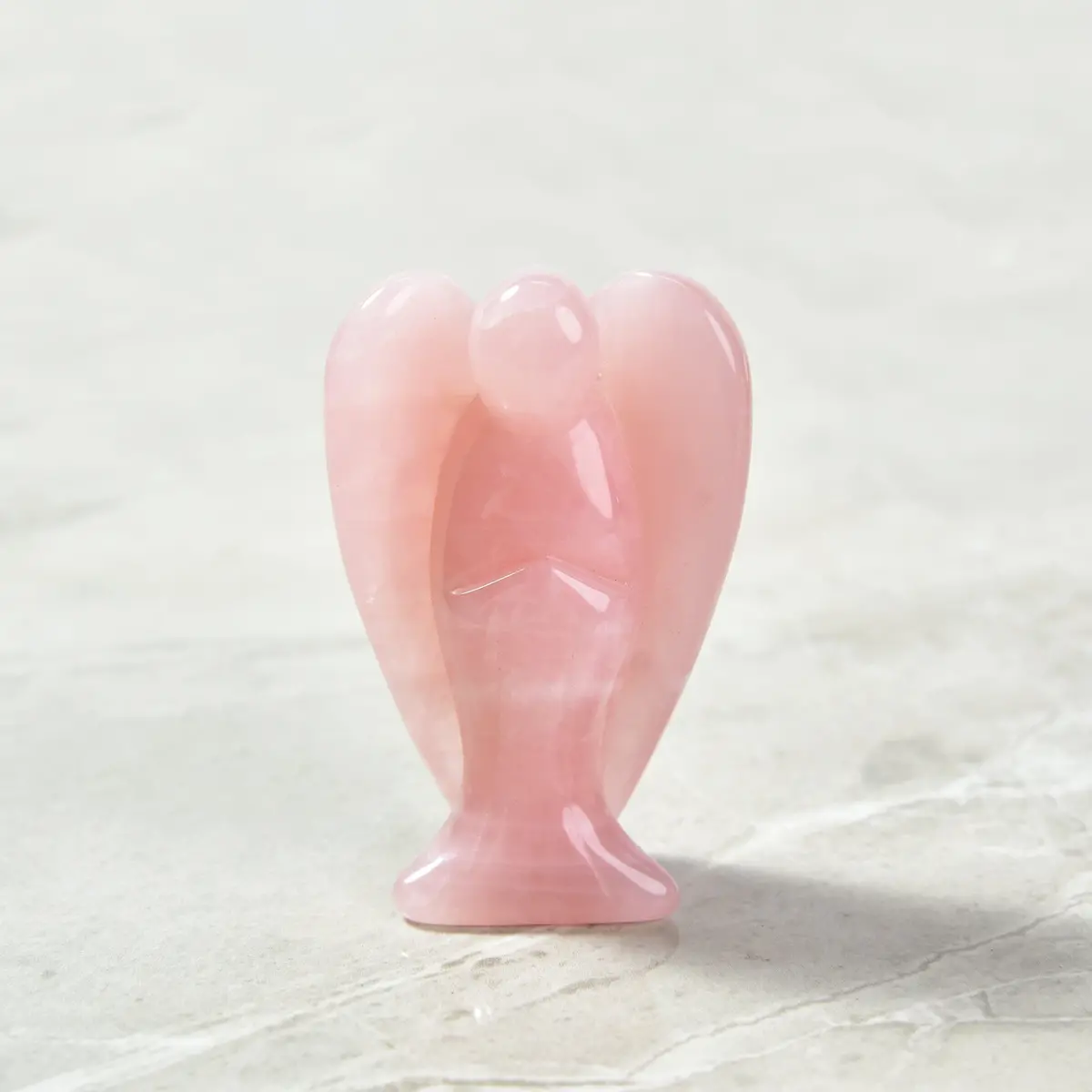 Rose Quartz Angel 3'' Natural Gemstone Carving 1