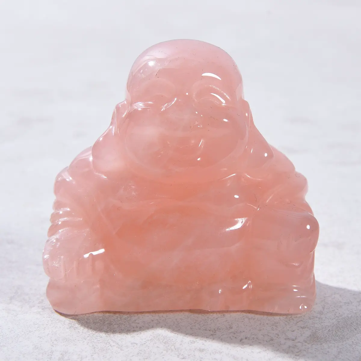 Rose Quartz Buddha 2.5" Gemstone Carving 1