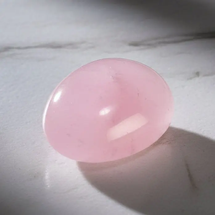 Rose Quartz Palm Stone 1
