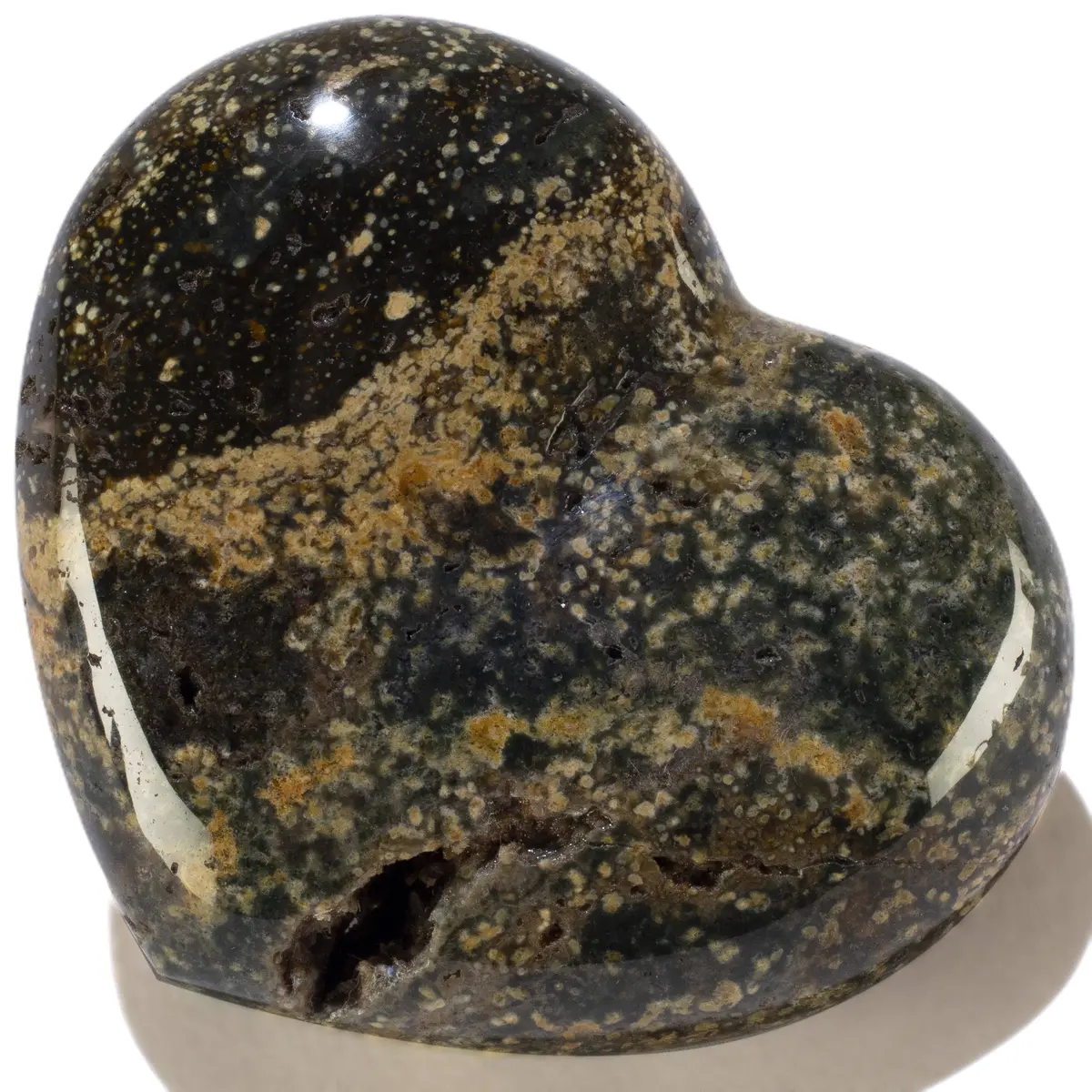 Sea Jasper Gemstone Heart Carving 1