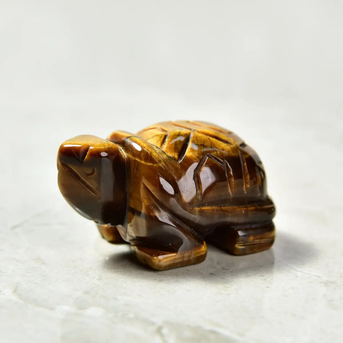 Tiger Eye Turtle 2'' Natural Gemstone Carving 1