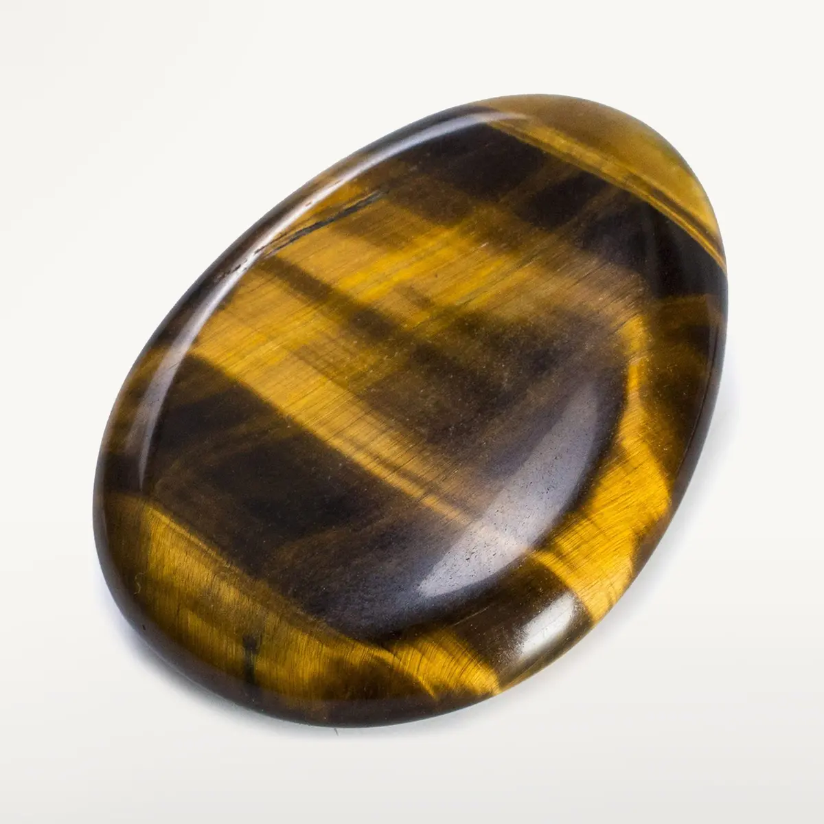 Tiger Eye Worry Stone Natural Gemstone Carving 1