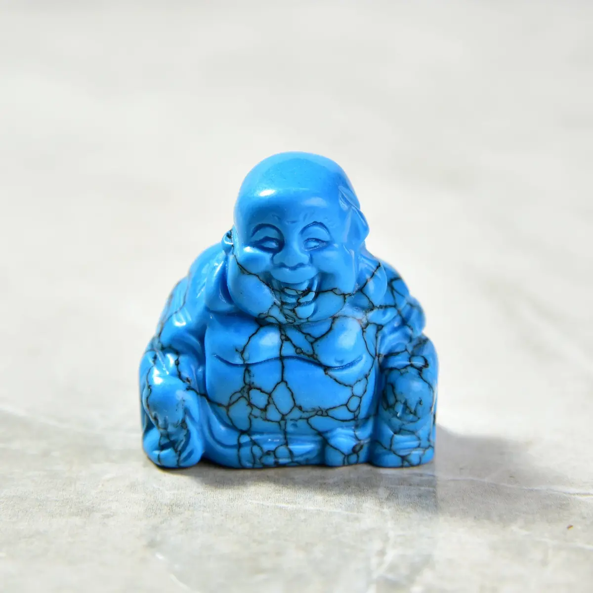 Turquoise Buddha 1.5" Gemstone Carving 1