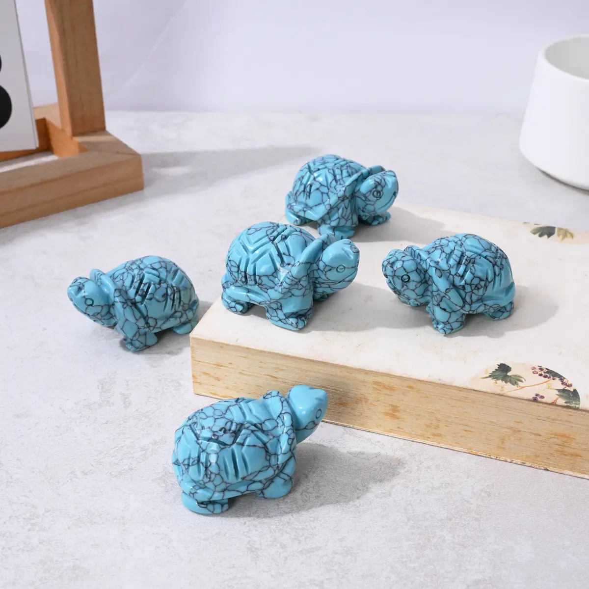 Turquoise Turtle 2'' Natural Gemstone Carving 2