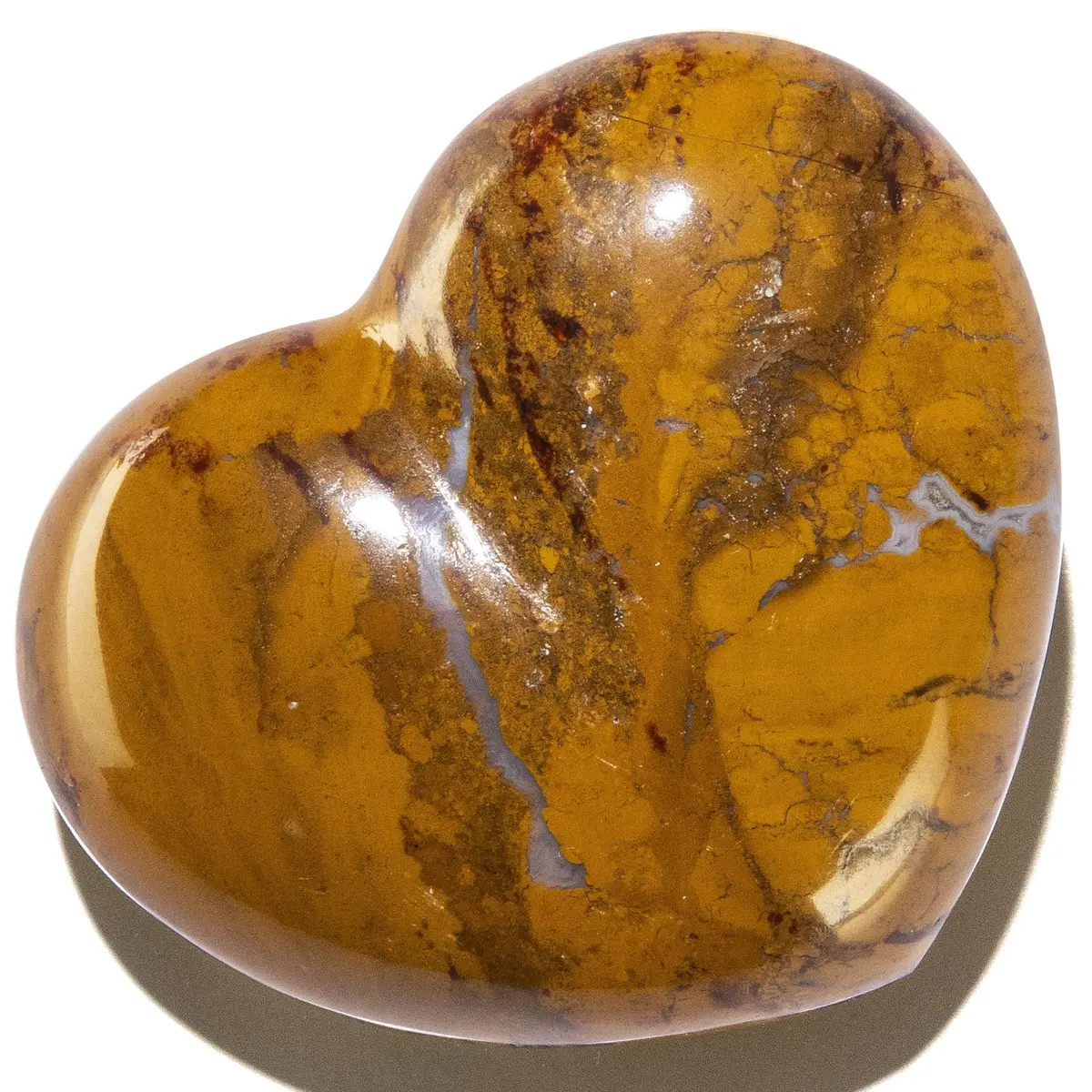 Yellow Jasper Gemstone Heart Carving 1