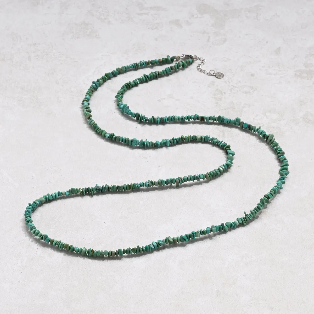 31" Turquoise Gemstone Convertible Necklace & Bracelet With Sterling Silver Clasp 1