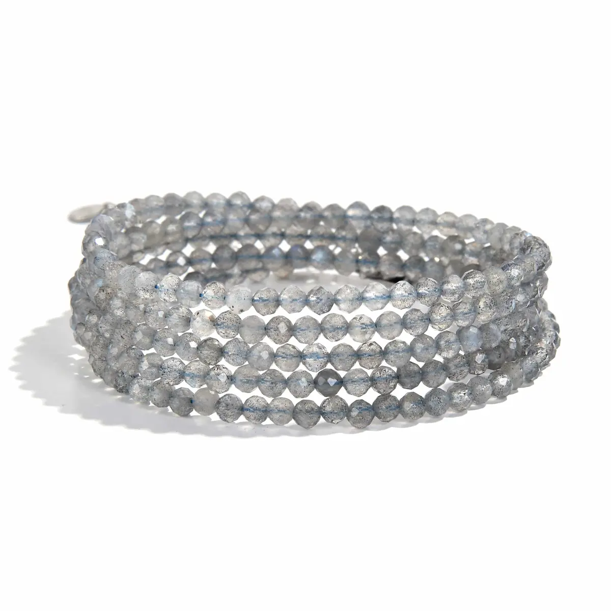 3Mm Labradorite Faceted 31" Necklace / Multi Wrap Bracelet 1