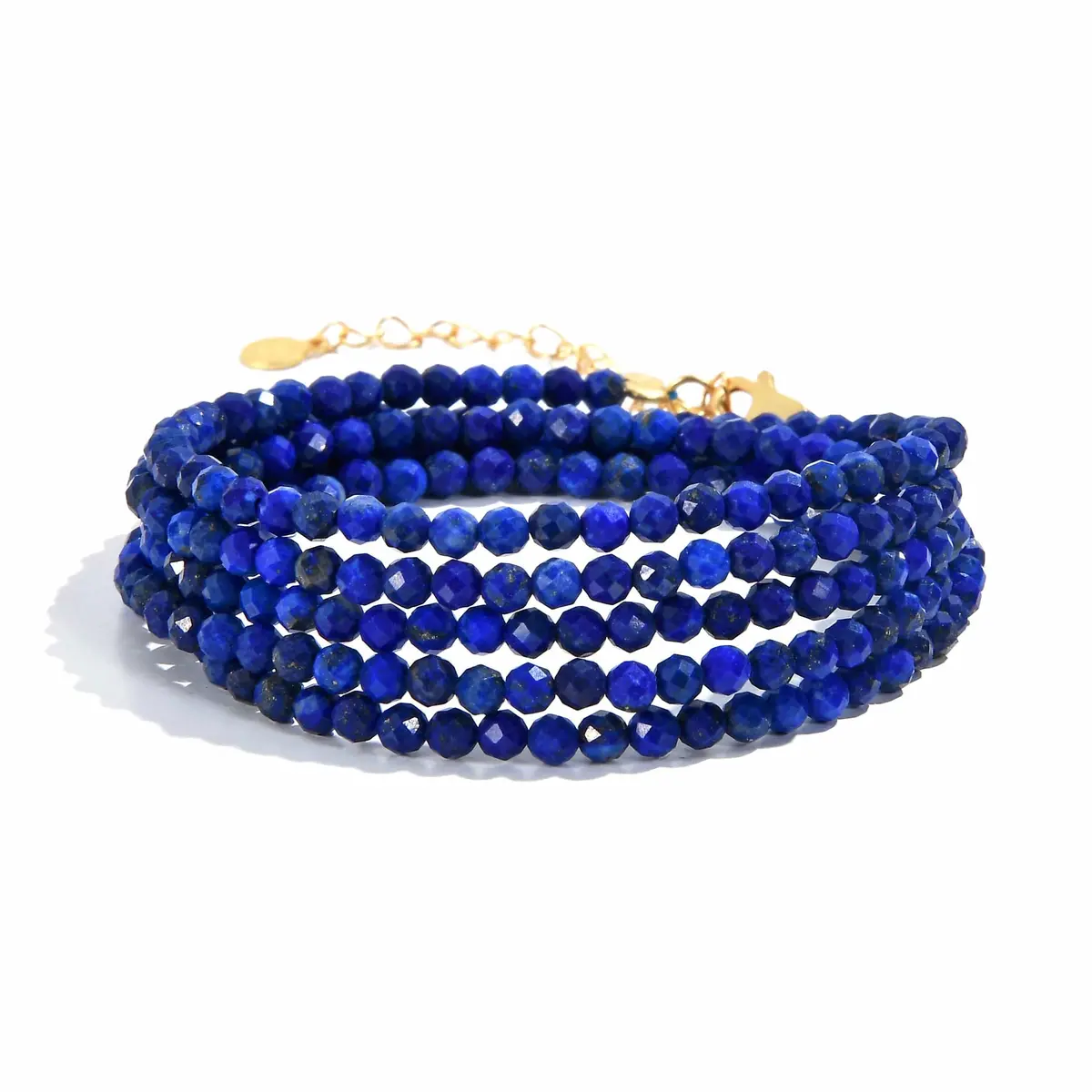 3Mm Lapis Faceted 31" Necklace / Multi Wrap Bracelet 1