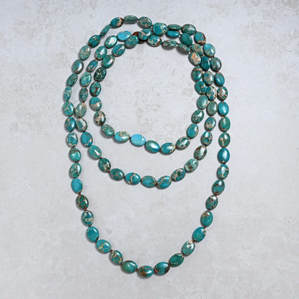 73" Turquoise Natural Gemstone Necklace 1