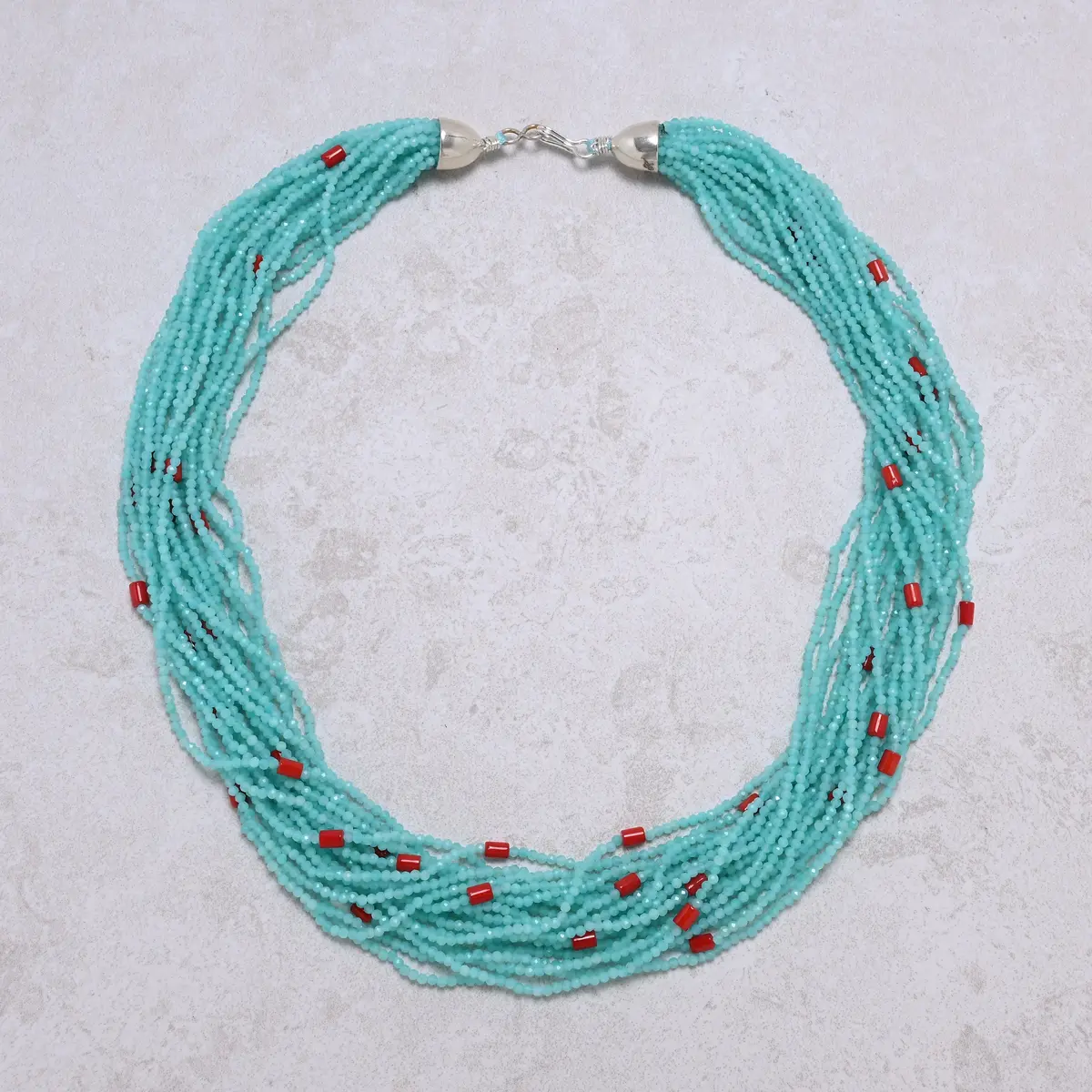 Amazonite 2Mm Necklace With Sterling Silver Clasp - 21.5" 1