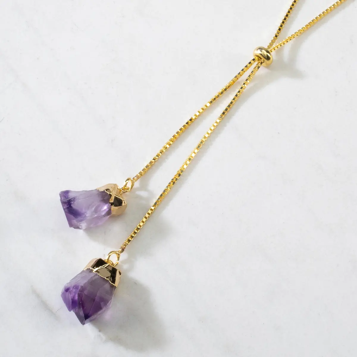 Amethyst Bolo Necklace 1