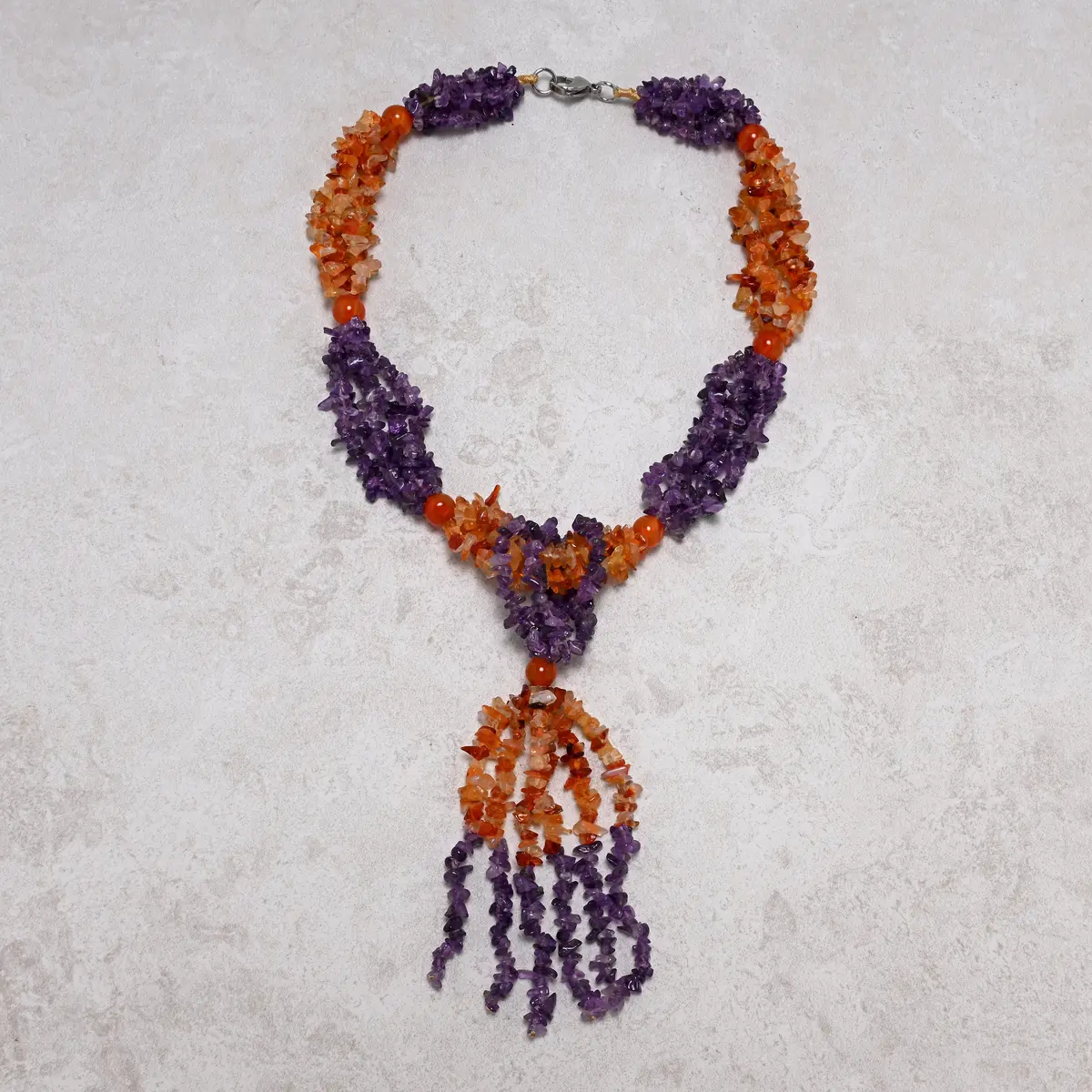 Amethyst & Citrine Chip Necklace 1
