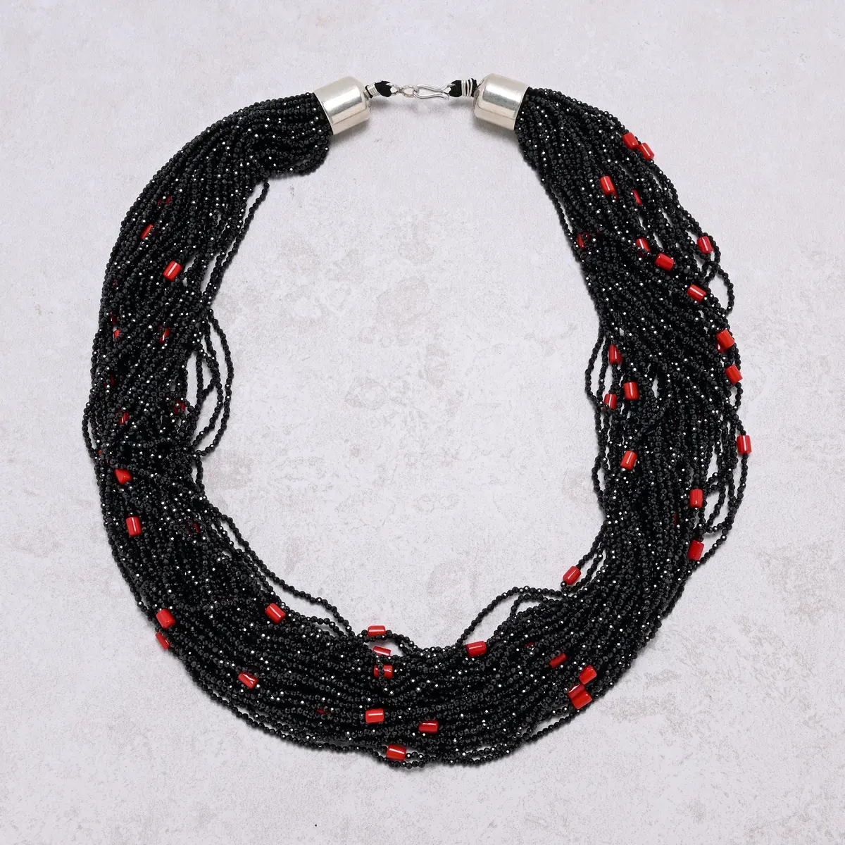 Black Spinel 1.8Mm Necklace With Sterling Silver Clasp - 21.5" 1